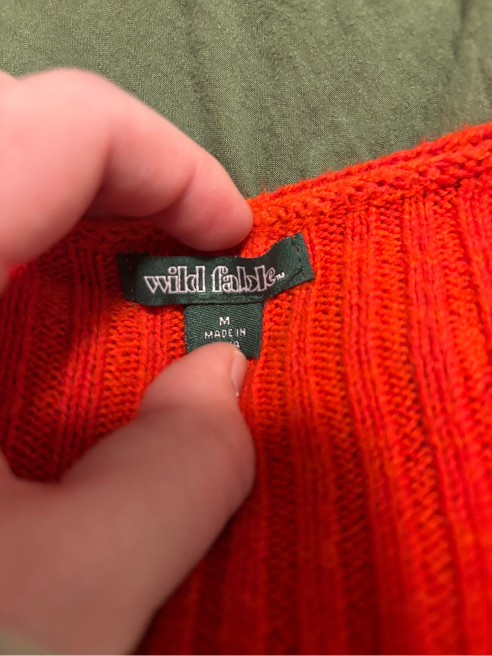 Wild Fable Ribbed V-Neck Sweater - Bright Red - Picture 3 of 3